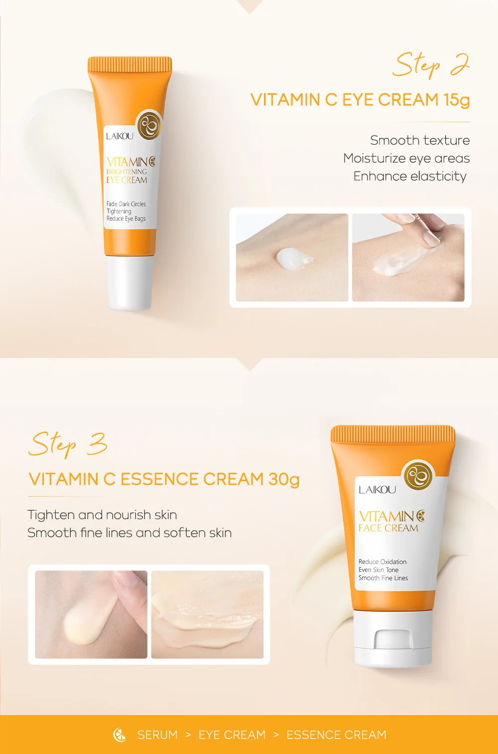 LAIKOU Vitamin C 24K Golden Sakura Face Cream